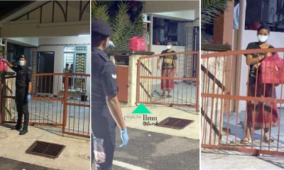 Polis IPD Sepang Telah Menerima Aduan Kehabisan Makanan Terus Bergegas Menghantar Bekalan Makanan Ke Rumah Ini