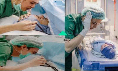 Tersentuh Melihat Pengorbanan Seorang Isteri Seorang Artis Dari Indonesia Ini Bertasbih Menemani Isteri Di Wad Bersalin