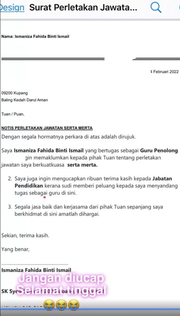 Cikgu Puan Gojes (CPG), Terkenal Dengan Sifat Yang Suka Membantu Pelajarnya Terpaksa Letak Jawatan Guru, Mendakwa Ada Pihak Yang Ingin Menjatuhkan Beliau 9 cpg