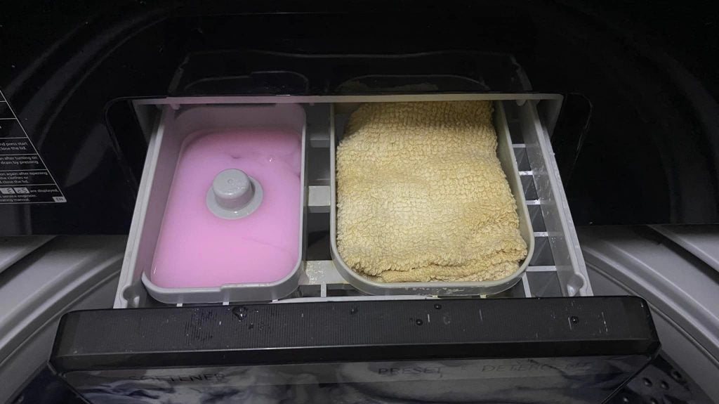 air karat dalam mesin basuh