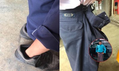 guru sebak murid jalan seret kaki