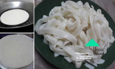 Mudah Rupanya Buat Sendiri Kuetiau. Cuma Bancuh 2 Jenis Tepung Kukus