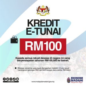 Kredit eTunai RM100