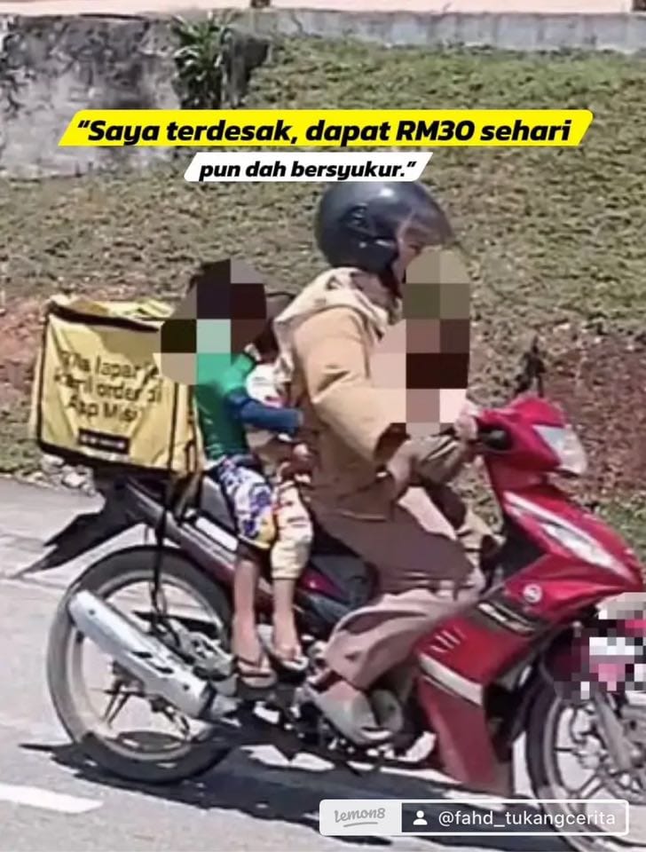 "Dapat RM30 Sehari Pun Saya Bersyukur" – Ibu Muda Gagah Hantar Makanan Sambil Bawa Tiga Anak Kecil 20 559892881 794121526590583 4849861813037129326 n