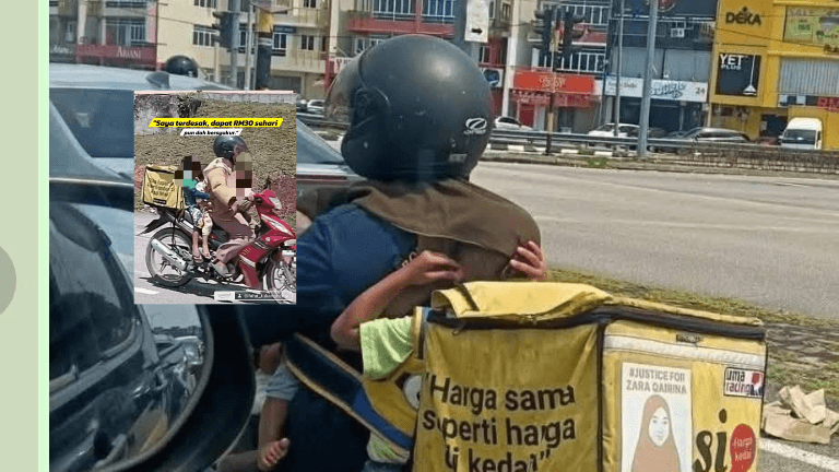 "Dapat RM30 Sehari Pun Saya Bersyukur" – Ibu Muda Gagah Hantar Makanan Sambil Bawa Tiga Anak Kecil 18 Dapat RM30 Sehari Pun Saya Bersyukur – Ibu Muda Gagah Hantar Makanan Sambil Bawa Tiga Anak Kecil